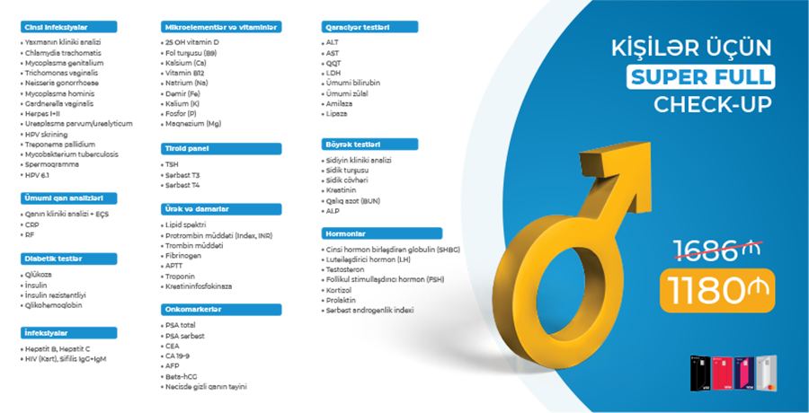 Kişilər üçün Super-full check-up