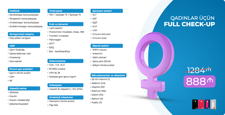 Comprehensive Check-up Package for Women
