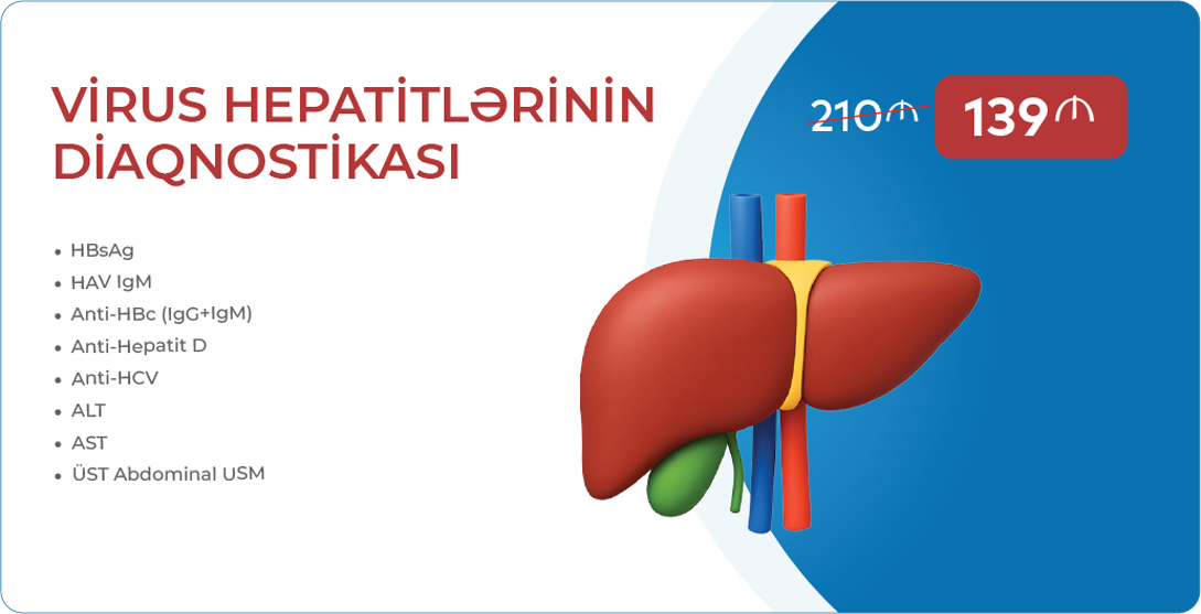 Virus hepatitlərin diaqnostikası üçün check-up paketi