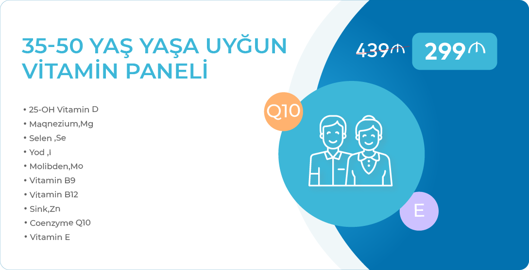 35-50 yaş:Yaşa uyğun vitamin paneli