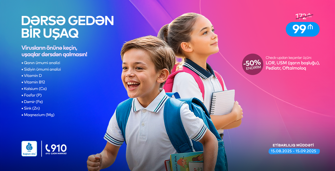 Dərsə gedən bir uşaq!