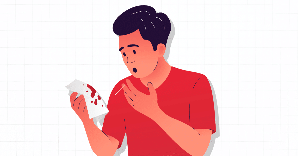 Причины появления крови в слюне и кровотечение при кашле, а также лечение